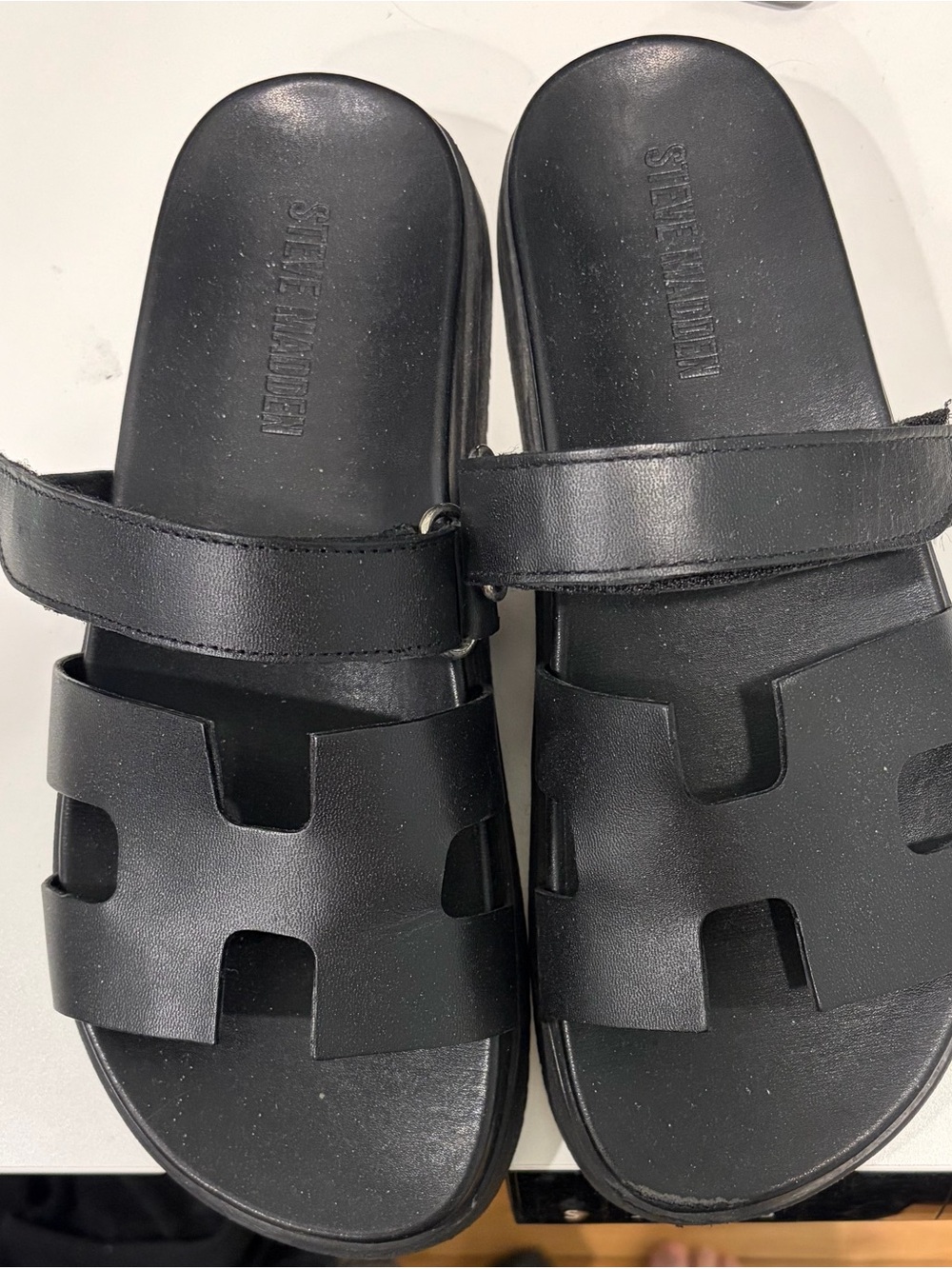 Steve Madden Black Women's Slide Sandals